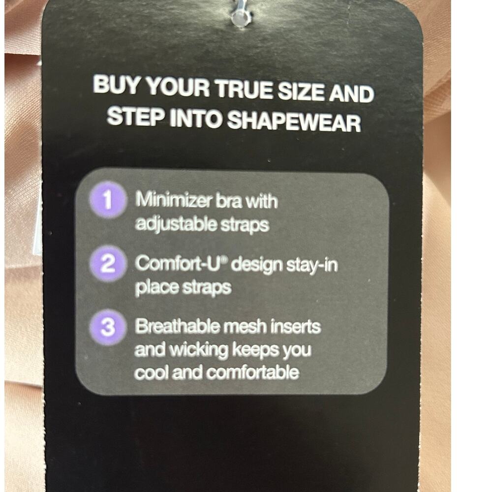 Bali Minimizer Body Shaper NWT Passion for Comfort Shapewear Firm Control 38C - Picture 12 of 13